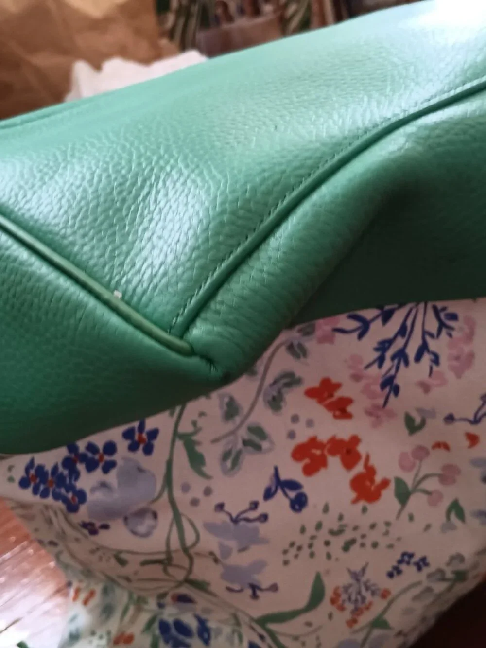 Neely & Chloe Travel Duffel & Garment Bag Set Spring Green & Flowers
